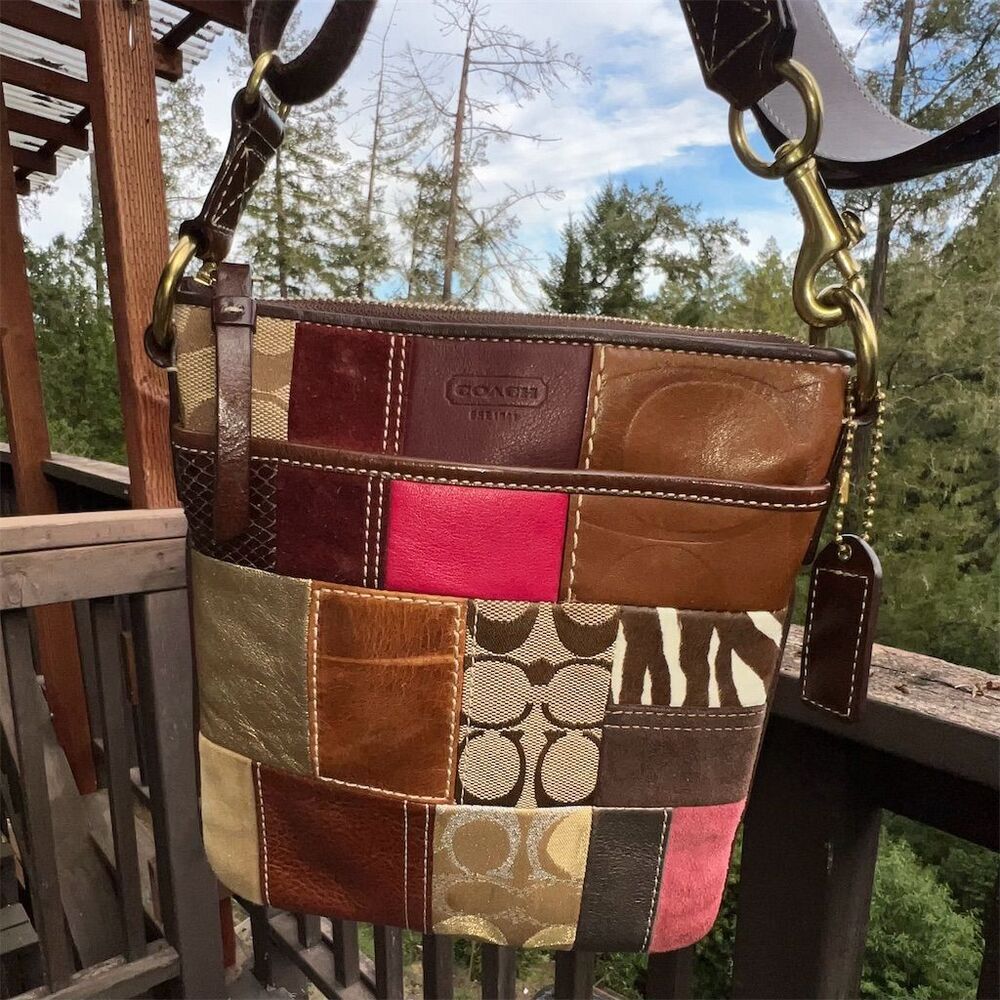 COACH VINTAGE Signature Patchwork Crossbody/Shoulder Bag Limited Edition AUTHNTC - Picture 6 of 13